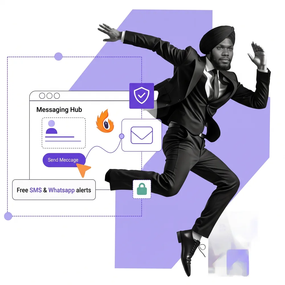Instant SMS and WhatsApp alerts